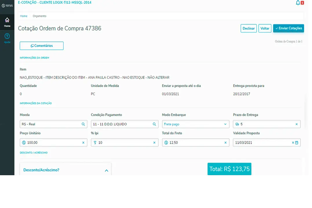 TOTVS LOGIX ERP CONSULTORIA SÃO PAULO